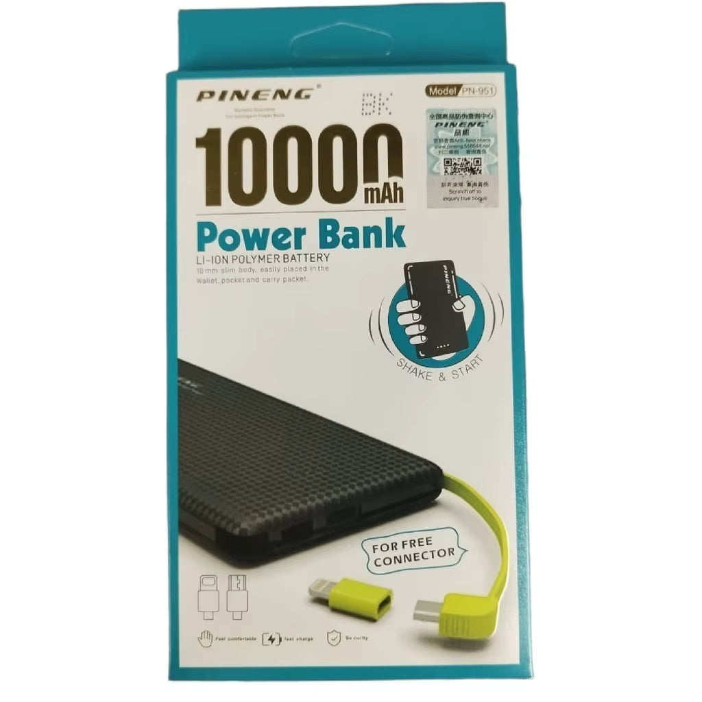 Power Bank 10000mah Bateria Externa Pineng PN - 951